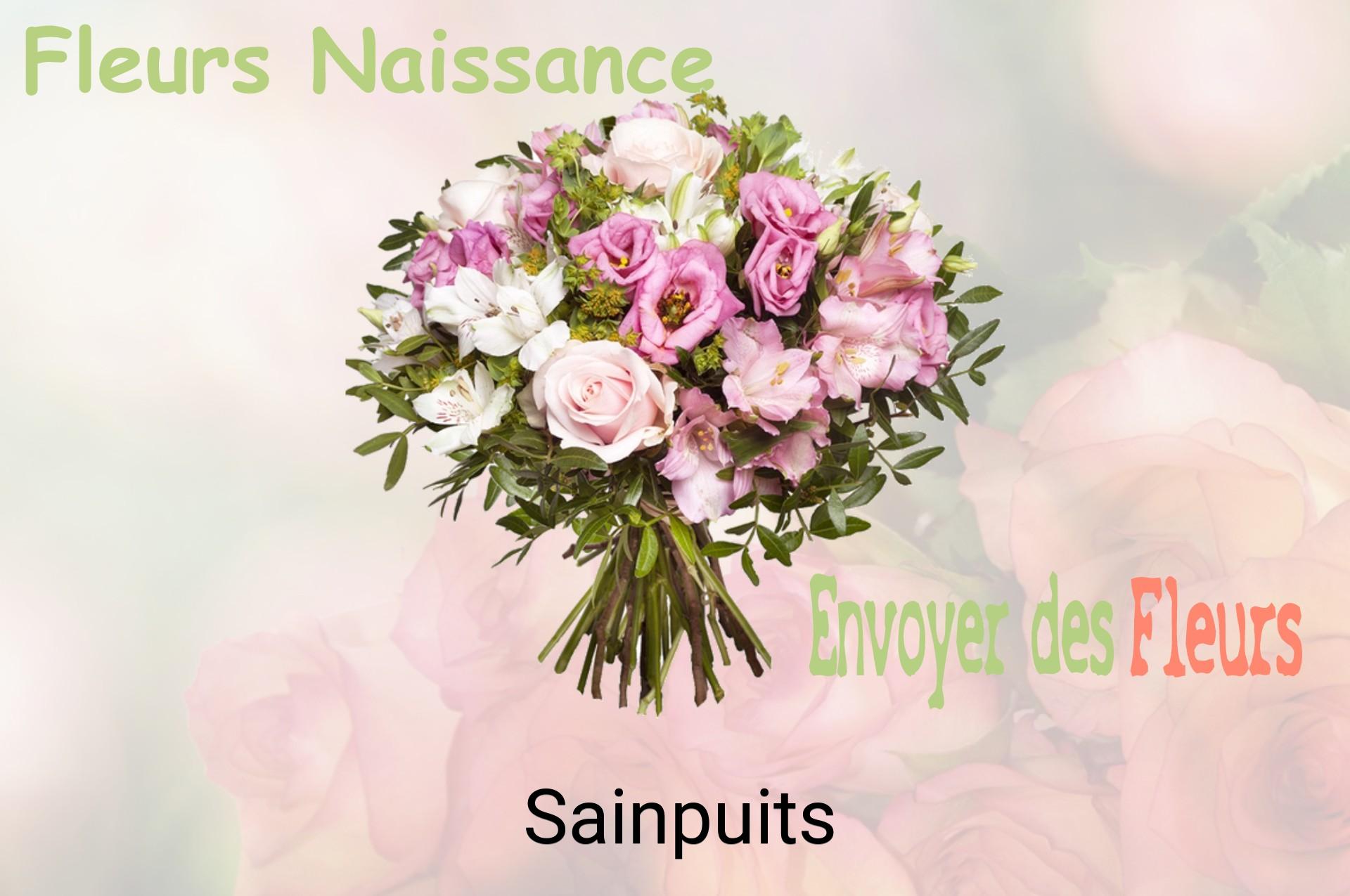 Bouquet de fleurs de naissance livré à Sainpuits